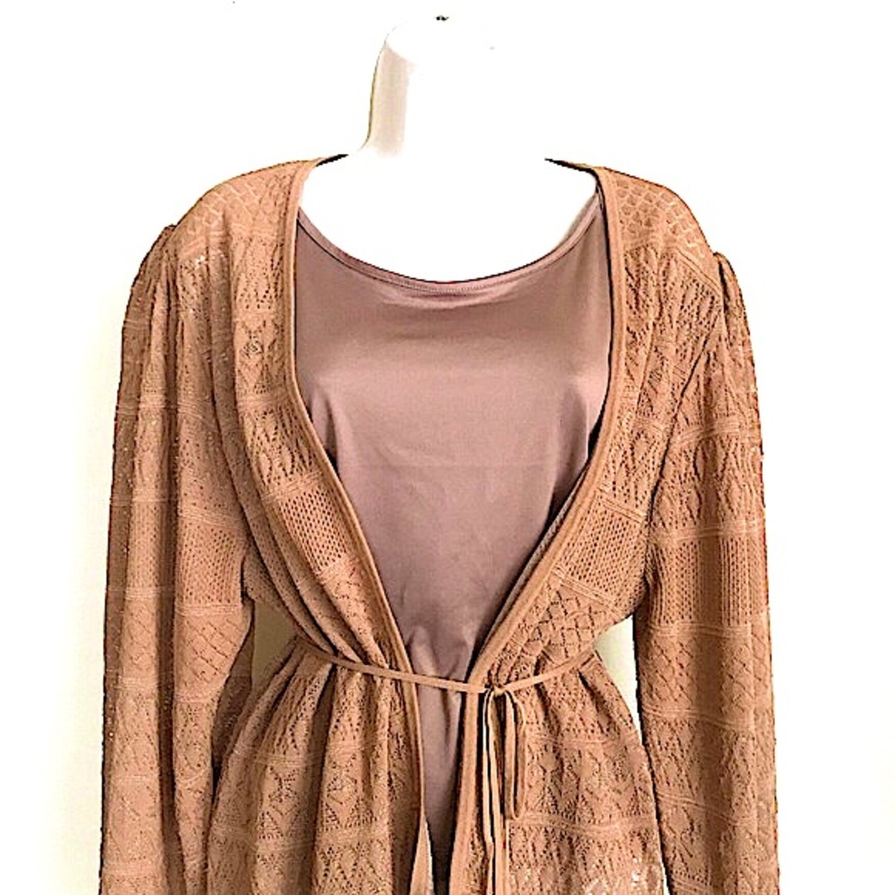 EXPRESS Balloon Sleeve Belted Sweater